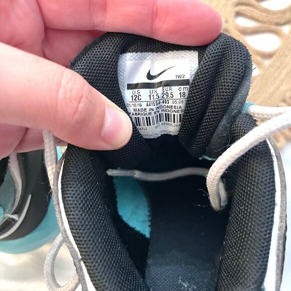 Nike Air More Uptempo Light Aqua Sneakers AA1554-403 PS Size 12C - Picture 8 of 11